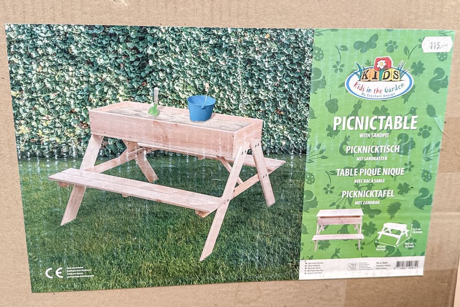 Kinder Picknicktisch, originalverpackt